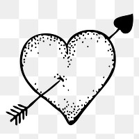 Valentine's heart png sticker, transparent background. Free public domain CC0 image.