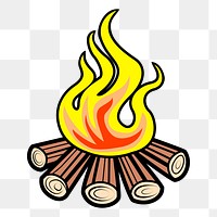 Campfire png sticker, transparent background. Free public domain CC0 image.