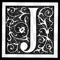 Png vintage J alphabet sticker, transparent background. Free public domain CC0 image.