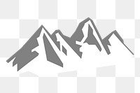 Mountain peak png sticker, transparent background. Free public domain CC0 image.