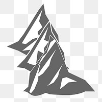 Mountain peak png sticker, transparent background. Free public domain CC0 image.