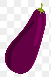 Eggplant png sticker, transparent background. Free public domain CC0 image.