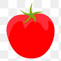 Tomato png sticker, transparent background. Free public domain CC0 image.