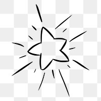 Shining star png sticker, transparent background. Free public domain CC0 image.