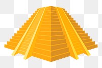 Mesoamerican pyramid png sticker, transparent background. Free public domain CC0 image.