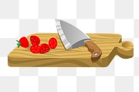 Cutting board png sticker, transparent background. Free public domain CC0 image.