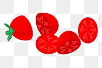 Tomatoes png sticker, transparent background. Free public domain CC0 image.