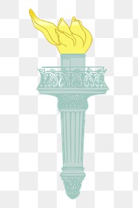 Torch png sticker, transparent background. Free public domain CC0 image.