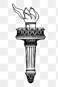 Torch png sticker, transparent background. Free public domain CC0 image.