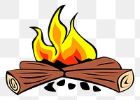 Campfire png sticker, transparent background. Free public domain CC0 image.