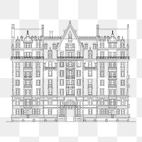 Mansion png sticker, transparent background. Free public domain CC0 image.