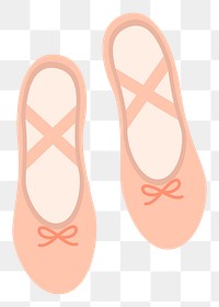 Ballet shoes png sticker, transparent background. Free public domain CC0 image.