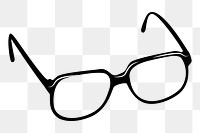 Eyeglasses png sticker, transparent background. Free public domain CC0 image.