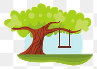 Tree swing png sticker, transparent background. Free public domain CC0 image.