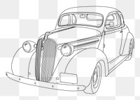 Vintage car png sticker, transparent background. Free public domain CC0 image.