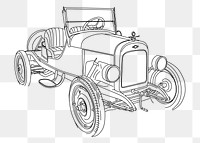 Vintage car png sticker, transparent background. Free public domain CC0 image.