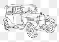 Vintage car png sticker, transparent background. Free public domain CC0 image.