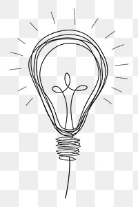 Light bulb png sticker, transparent background. Free public domain CC0 image.