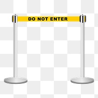 Queue Barrier png sticker, transparent background. Free public domain CC0 image.