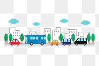 Cartoon traffic png sticker, transparent background. Free public domain CC0 image.