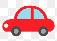 Red car png sticker, transparent background. Free public domain CC0 image.