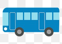 Blue bus png sticker, transparent background. Free public domain CC0 image.