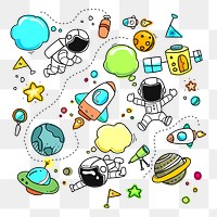 Cartoon space png sticker, transparent background. Free public domain CC0 image.