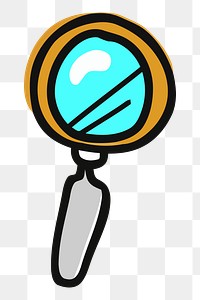 Magnifying glass png sticker, transparent background. Free public domain CC0 image.