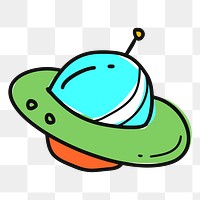 UFO png sticker, transparent background. Free public domain CC0 image.