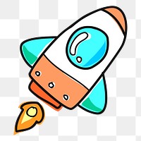 Rocket png sticker, transparent background. Free public domain CC0 image.