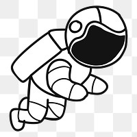 Cute astronaut png sticker, transparent background. Free public domain CC0 image.