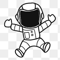 Cute astronaut png sticker, transparent background. Free public domain CC0 image.