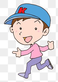 Cute boy png sticker, transparent background. 