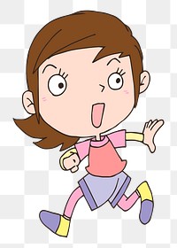 Terrified girl png sticker, transparent background. Free public domain CC0 image.