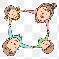 Family circle png sticker, transparent background. Free public domain CC0 image.