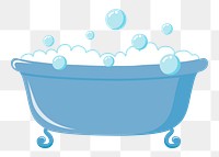 Bathtub png sticker, transparent background. Free public domain CC0 image.