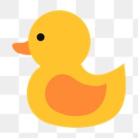 Rubber duck png sticker, transparent background. Free public domain CC0 image.