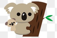 Koala png sticker, transparent background. Free public domain CC0 image.