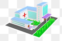 Hospital png sticker, transparent background. Free public domain CC0 image.