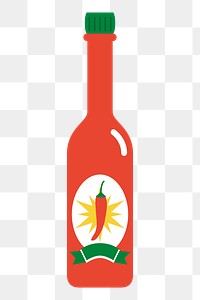 Hot Sauce png sticker, transparent background. 