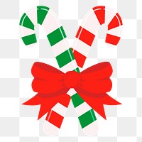 Png Christmas candy canes  sticker, transparent background. Free public domain CC0 image.