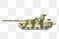 Tank png sticker, transparent background. Free public domain CC0 image.