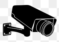 CCTV camera png sticker, transparent background. Free public domain CC0 image.