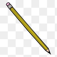 Pencil and sharpener png sticker, transparent background. Free public domain CC0 image.