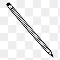 Pencil  png sticker, transparent background. Free public domain CC0 image.