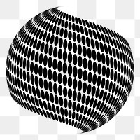 3D sphere png sticker, transparent background. Free public domain CC0 image.