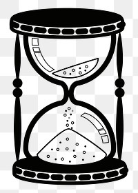 Hourglass png sticker, transparent background. Free public domain CC0 image.