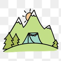 Camping png sticker, transparent background. Free public domain CC0 image.