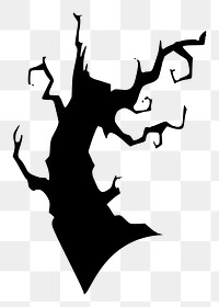 Haunted tree png sticker, transparent background. Free public domain CC0 image.