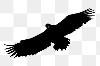 Silhouette eagle png sticker, transparent background. Free public domain CC0 image.